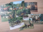 Stare pocztówki widokówki Łańcut zamek powozy