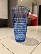 Wazon szklany niebieski vintage PRL/ZSRR