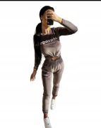 Nowy dres welurowy Olavoga Selira kolor stone ice fango r. M 