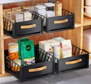 Wyciągany organizer do szafek wysuwana szuflada siatkowy kosz 1 szt