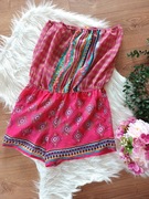 Różowy wzorzysty kombinezon w azteckie wzory Lipsy 38M letni krótki