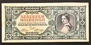 Banknot Węgry 100000 pengo 1946