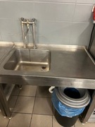 ZLEW GASTRONOMICZNY Z OCIEKACZEM, stal nierdzewna 110 x 70 x 85