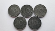 5 szt 10 Reichspfennig (fenning )