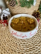 Duża świeca z wosku pszczelego w gipsowej formie. Edycja świąteczna.