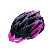 Kask rowerowy STRAIGHT MATT, kolor czarno-różowy
