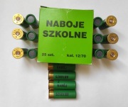 Naboje szkolne zbijaki amunicja treningowa 12/70 PIONKI 16 sztuk