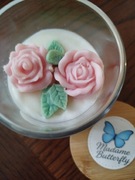 Świeca sojowa zapachowa  kwiat piwonii 150mi.