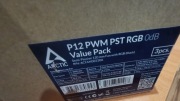 ARCTIC P12 PWM PST RGB BLACK 3-pack wentylatory semi-passive 120mm fan 