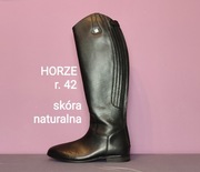 Jak nowe Oficerki HORZE rozmiar 42 skórzane czarne, skóra naturalna
