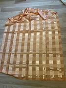 Zasłony transparentne pomarańczowa kratka