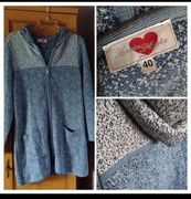 Sweter/ kardigan z kapturem  nowy bez metki 