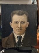 Tajemniczy portret mężczyzna w krawacie stary