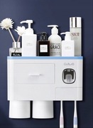 Uchwyt na szczoteczki do zębów + automatyczny dozownik do pasty do zębów