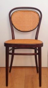 Oryginalne krzesło THONET No. 215 R - gięte drewno, plecionka wiedeńska