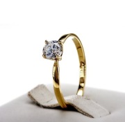 Pierścionek certyfikowany brylant 0.5ct D-E/SI3