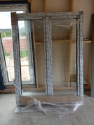 Drzwi tarasowe balkonowe PVC Drutex kolor jasny szary 180x210 cm