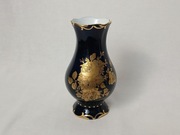 Wazon kobaltowy Pirkenhammer Bohemia ze złotymi różami