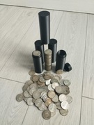 Tuba mennicza, pojemnik na monety PRL, różne kolory