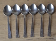 Łyżki obiadowe -6 sztuk -ZSRR nierdzewne -C i M -ciężkie -ładne