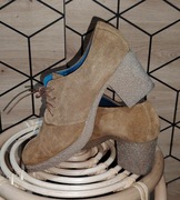 Buty botki Janet D skóra naturalna zamsz miękkie wygodne 41