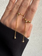 Pierścionek o uniwersalnym rozmiarze Srebrny 925’ złocony