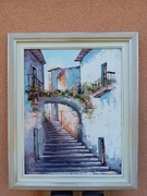 STARY OBRAZ OLEJNY  PŁÓTNO sygnowany 