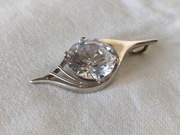 Stara srebrna zawieszka z cyrkonią - Cyrkonia art.jewellery