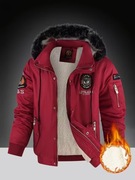 Męska zimowa kurtka z podszewką i kapturem