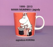 Muminki KUBEK Moomin Arabia Finland - MAMA I JAGODY 1999 - 2013 Korona