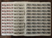 !! POLSKA - ARKUSZ FI 3011-3013 z błędami B1, B2, B3, B4 - stempl. z klejem