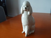Pudel figurka z porcelany Łomonosow 