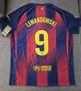 Koszulka Fc Barcelona Lewandowski 9 XL nowa oryginalna wersja meczowa adv