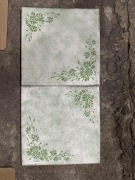 Płytki ścienne zielone 15x15 cm wzór kwiatowy 140 sztuk Darmowadostawa