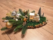 Stroik świąteczny z lokomotywą 