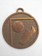 Medal brąz piłka nożna fi 40 mm piłka but