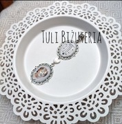 Medalion do bukietu ślubnego ze zdjęciem ślub Panna młoda brelok młody 