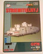 Model kartonowy GPM 202 pociąg pancerny STRIELITELNYJ skala 1:25