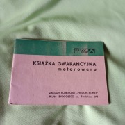 Motorynka Romet 50-M-2 PONY - Karta gwarancyjna