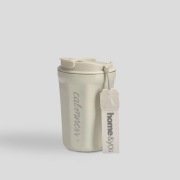 kubek termiczny 300 ml stal nierdzewna silikon beżowy na prezent