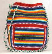 Kolorowa torebka na ramię unisex na lato, wyjątkowy unikat, rękodzieło