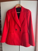 36 S Zara Woman czerwono pomarańczowa marynarka