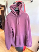 Bordowa bluza z kapturem (kangurka) H&M, ocieplana, rozmiar S