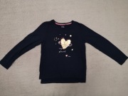 Granatowa bluzka z długim rękawem w serce gwiazdki Endo 152 jak nowa