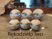 Korale główka buzia Anioła lalki kulki 40mm 