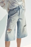 ZARA BERMUDY JORTS JEANSOWE Z ROZDARCIAMI S