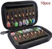 Przynęty na ryby 16 sztuk z pudełkiem błystki