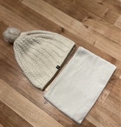 Czapka wiosna zima mleko+biała Kominiarka(5-8 lat)