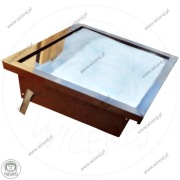 Duża Topiarka Słoneczna do Wosku Nierdzewna taca na wosk