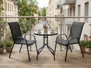 Meble Ogrodowe na Balkon Taras Ogród Zestaw Stolik + 2 Krzesła Nowe